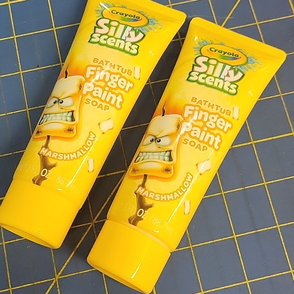 Bundle of 5 Crayola Silly Scents Bathtub Finger Paint Soap Apple Orange Marshmal - Picture 3 of 4